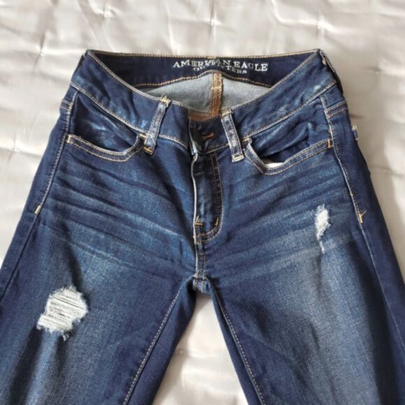 AEO Skinny Jegging- Blue- Size 00 - Picture 10 of 10